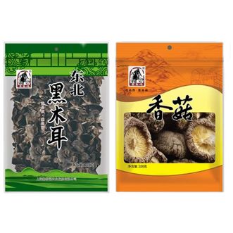 塞翁福  香菇黑木耳干货组合 家用煲汤炒菜干货配菜套装