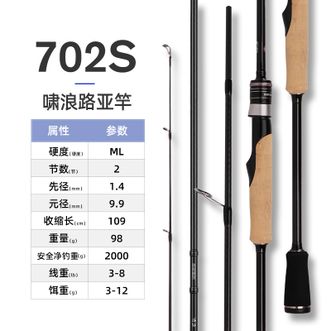 光威啸浪路亚竿M快调远投直柄鲈桂鱼翘嘴竿fuji轮座A环啸浪M直柄-2.10