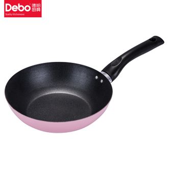 德铂（Debo）  平底锅不粘煎锅  卡莎煎锅 20cm  DEP-614 粉色