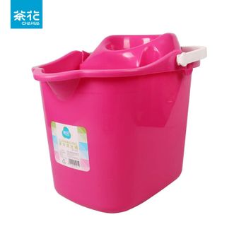 茶花  拖把桶挤水拖布桶拧干塑料大号手提清洁桶免手洗拖把地拖桶 玫红色拖把桶-1个