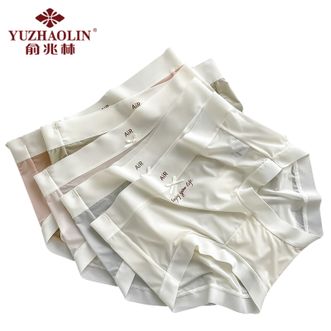 俞兆林（YUZHAOLIN）冰丝无痕透明轻薄女士中腰蕾丝内裤4条装ZY-NKW051