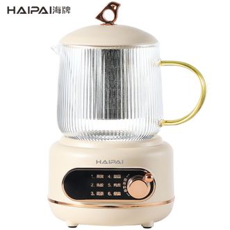海牌  500ml养生杯不挑杯子养生壶电水壶果茶花茶煮茶器泡茶壶电茶壶电茶炉泡茶器 烧水杯家用电器烧水壶电开水壶煮茶壶电热水壶HP-Y39A白色