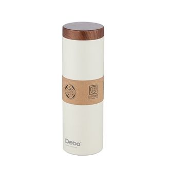 德铂 斯凯立 大杯口带茶隔轻便保温杯 礼盒装 DEP-853 白