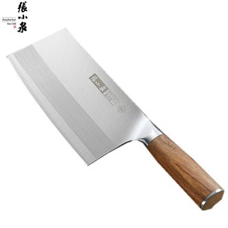 张小泉  铭匠系列复合钢厨片刀实木手柄切片刀家用厨房菜刀