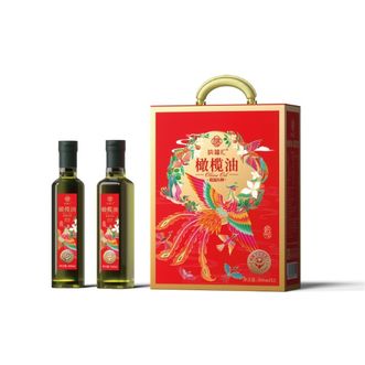 纳福汇  特级初榨橄榄油500ml*2礼盒 西班牙进口食用油【百鸟朝凤-吉福】