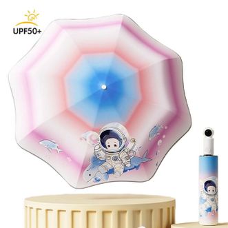 美度MAYDU   儿童雨伞全自动安全圆角防戳伤防回弹男孩上学女生晴雨伞【宇航鲸】