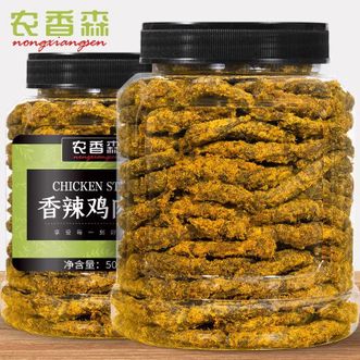 农香森nongxiangseng  鸡肉条香辣味500g/罐 手撕拉丝入味 不柴不腻户外能量补给零食