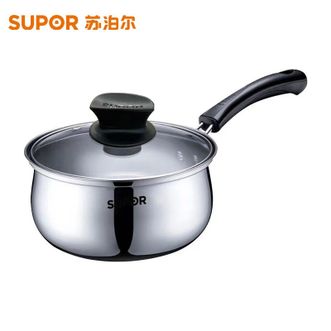 苏泊尔（SUPOR）  不锈钢奶锅16cm家用宝宝婴儿辅食锅煮粥热牛奶锅泡面锅1-2人食小锅明火专用