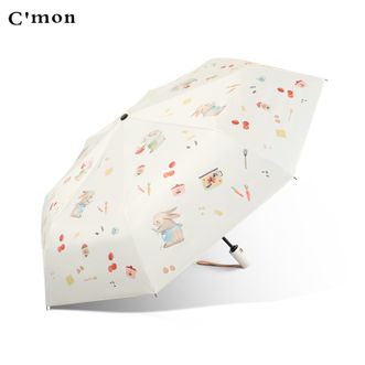 C'mon   兔子厨房黑胶全自动伞 防紫外线晴雨两用伞