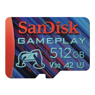 闪迪/SanDisk  512GB TF存储卡 A2 U3 4K V30游戏内存卡 快速读速190MB/s不卡顿 游戏机卡