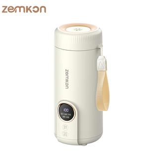 zemkon  电热水杯便携式烧水杯恒温壶旅行小型迷你加热开水杯保温防烫电热水壶316内胆KM-998