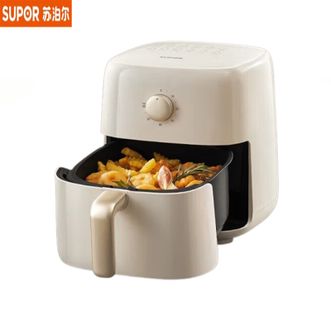 苏泊尔（SUPOR）  空气炸锅KJ42D811B 家用4.2L小型空气炸锅 1400W大功率空气炸锅免翻面 旋钮便捷操作 蒸汽嫩炸 分离不粘炸篮