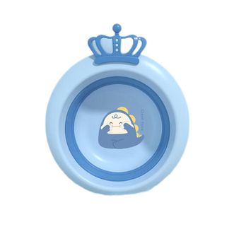 英氏新生婴儿折叠洗脸盆(蓝/绿/粉颜色随机)初生宝宝洗脚盆洗屁屁盆