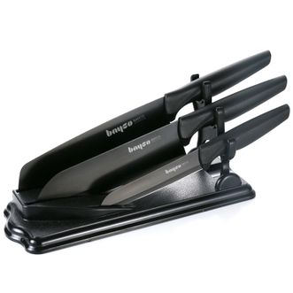拜格黑色塑料柄喷漆刀具折叠刀座4件套BD3112