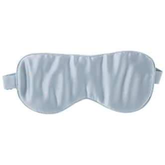 珍视明  真丝刺绣眼罩睡眠遮光眼罩桑蚕丝透气男女通用 冰透蓝 16姆米