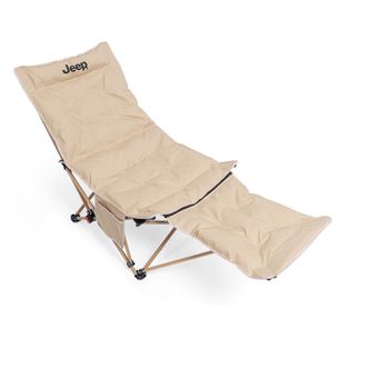 Jeep  四档可调加棉懒人便携折叠搁脚躺椅（坐躺两用）