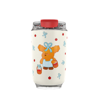 AKS  极地杯-小狗野餐日保温杯316内胆咖啡杯320ml（搭配波录塔化妆包、小狗木浆棉杯刷）AKS631-BLT