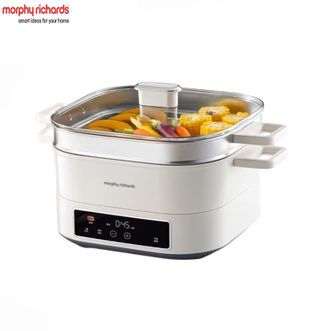 摩飞 /Morphy Richards  电蒸锅MR8901多功能锅 家用电火锅IH电磁炉大火力速沸 大容量6L蒸炖煮一体 可预约定时不锈钢蒸屉