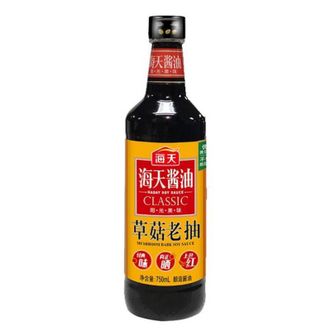 海天 酱油 特级草菇老抽 红烧酱油 750ml 中华老字号