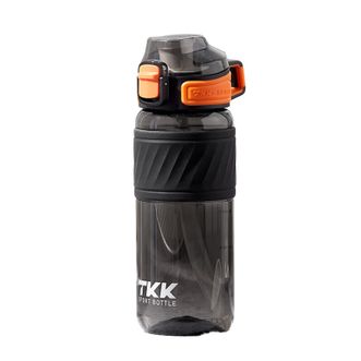TKK  哈仑运动水杯食品级进口tritan携防摔太空杯夏季塑料杯子 火山黑 600ml   TKK1025