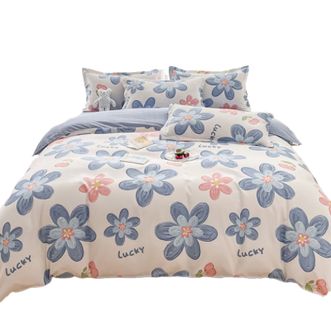 洁丽雅/Grace  亲肤磨毛四件套  柔软舒适细腻双人被套  200*230cm  丰硕年华
