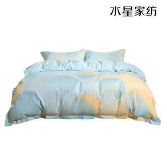 水星家纺  床上四件套 纯棉被套床单四件套床上用品 梦之泡影 全棉四件套 528868 200*230cm 1.5米床