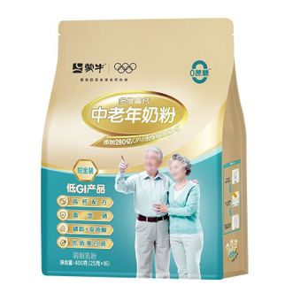 蒙牛  金装中老年多维高钙奶粉400g/袋 益生菌高钙富硒成人奶粉