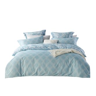 LOVO  全棉四件套  纯棉床单被套  亲肤舒适床品四件套  200*230cm  曲径通幽