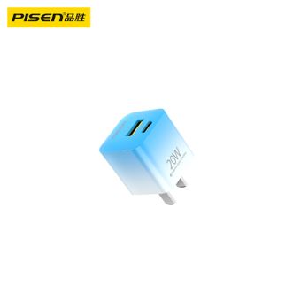 品胜（PISEN)  PD20W双口充电器  渐变系列USB+Type-C充电器插头 蓝色