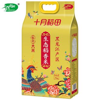 十月稻田  生态稻香米 5kg 黑龙江大米 晶莹剔透 软糯可口 10斤装