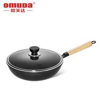 欧美达（OMUDA）  炒锅不粘锅炒菜锅平底家用不沾锅电磁炉燃气灶适用无油烟32cm BJC32-B