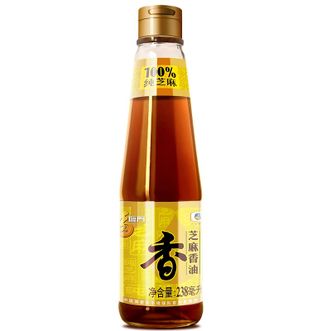 福临门  100%纯芝麻油香油220ml*瓶食用油调味品拌凉菜香油