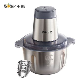 小熊/Bear  绞肉机 绞馅机 碎肉机 电动多功能料理搅拌打肉饺子肉馅蒜蓉机全钢 搅肉机2L