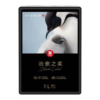 好奇/Huggies  治愈之柔企鹅裤纸尿裤L32片 （新老包装随机发货）