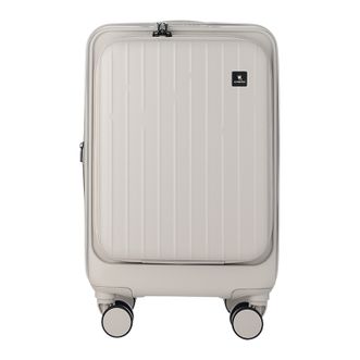 皇冠/Crown  20寸拉杆箱前置可扩充行李箱登机箱 米灰/抹茶绿C-F5502H/20
