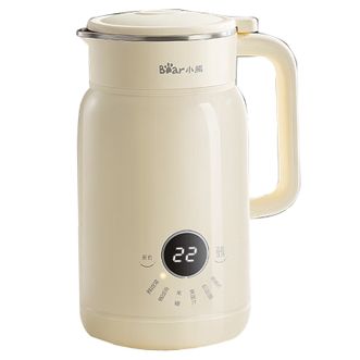 小熊/Bear  豆浆机1-2人家用免过滤免煮五谷杂粮多功能破壁机豆浆机小型迷你榨汁机高温一键清洗 米白色 DJJ-H05C1