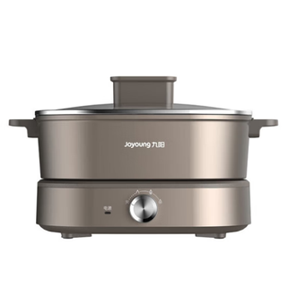 九阳/Joyoung  电火锅专用双锅6L大容量家用多功能分体式烤肉锅电煮锅煎烤涮肉鸳鸯锅+烤肉盘G955