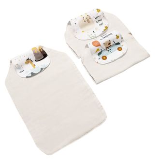 英氏（YEEHOO）  婴儿童吸汗巾纯棉幼儿园宝宝隔汗巾垫背巾中大号全棉男孩女童 吸汗巾*3条装【L码】