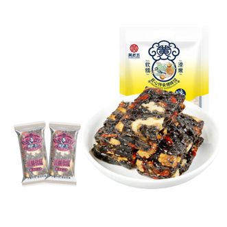 黄老五 核桃软糖 四川特产手工糕点小吃休闲 黑芝麻味408g