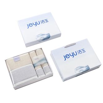 洁玉/jeyu  秋水三套巾礼盒J0702-C颜色随机