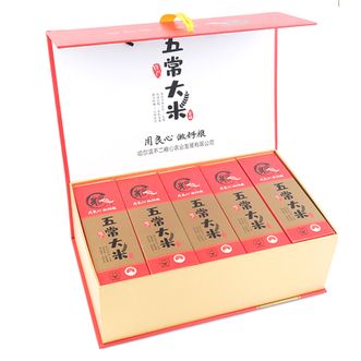 粮心不二  五常大米 富硒精装礼盒5kg/箱香米 粳米