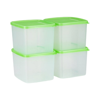 特百惠（Tupperware）  缤纷冷冻盒保鲜盒冷藏保鲜密封收纳冰箱专用蔬菜水果盒800ML   4件套