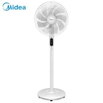 美的（Midea） 落地扇 遥控台式电风扇摇头 轻音 家用变频台扇 白色  FS40-18AR