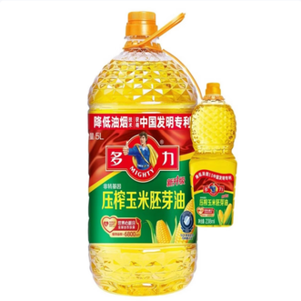 多力 压榨玉米油5L+238ml 家用大桶装 买大桶 送小瓶装 多力 压榨玉米油5L+238ml 家用大桶装 买大桶 送小瓶装