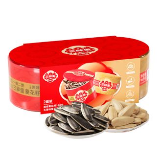 三胖蛋  五香瓜子+原味瓜子罐装组合348g