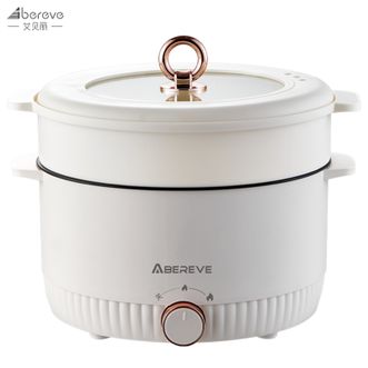 艾贝丽  5L电火锅电蒸锅大口径电炖锅多功能锅 厨房电器电煮锅涮锅煎炒多用途锅料理锅ABL-HG53白色