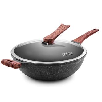 炊大皇（COOKER KING）  B50182钻石三代 炒锅平底不粘锅易洁炒菜锅煎锅 电磁炉通用 34cm