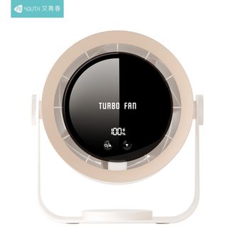 艾青春（AIYOUTH）  智能LED数显桌面循环扇 广角送风清音设计免打扰高颜值小风扇-米白