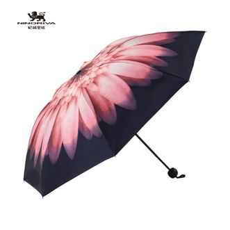 尼诺里拉/NINORIVA  雏菊黑胶三折晴雨伞 NYB854