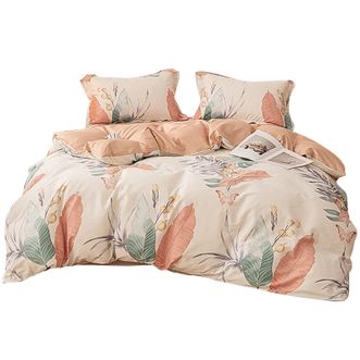 洁丽雅/Grace  纯棉抗菌四件套  100%全棉印花细腻柔滑透气舒适双人床单被套